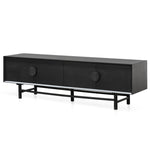 Ex Display - Ducan 1.8m Wooden TV Entertainment Unit - Black  Oakwood-Core   