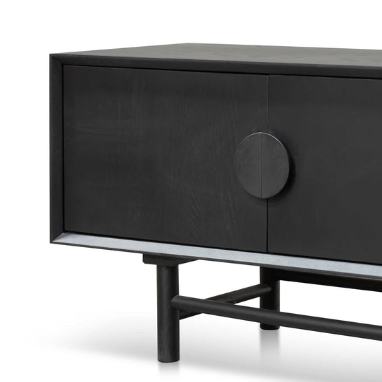 Ex Display - Ducan 1.8m Wooden TV Entertainment Unit - Black  Oakwood-Core   