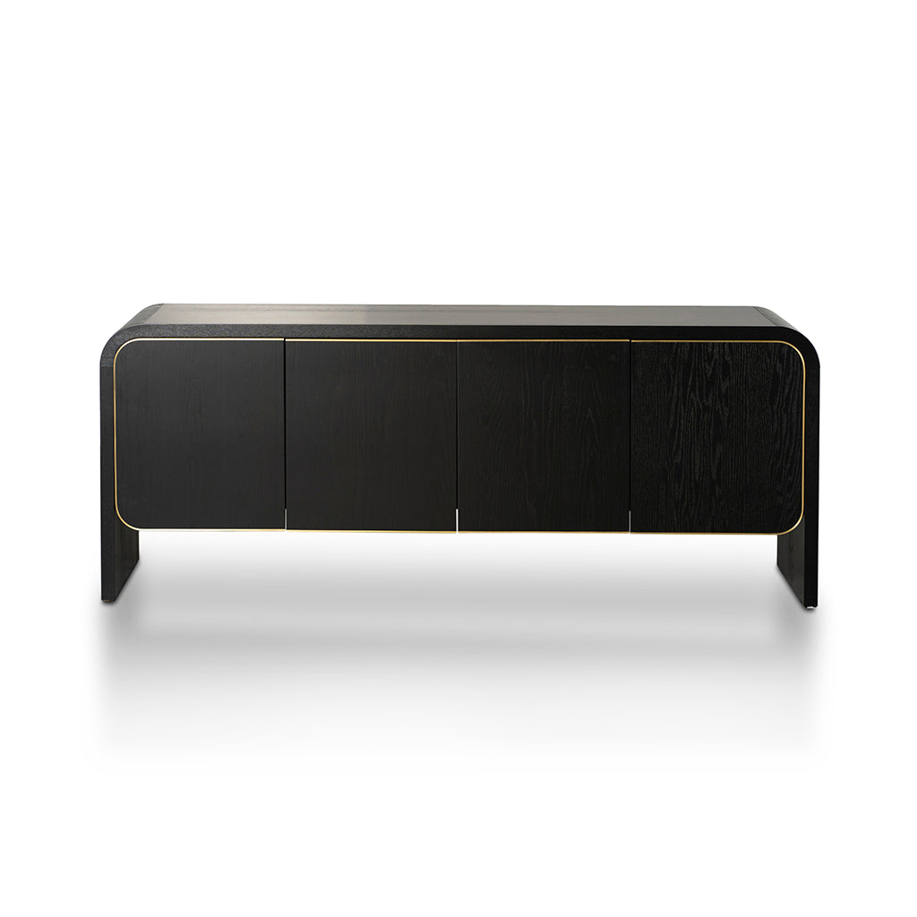 Boran 2m Buffet Unit - Textured Espresso Black Buffet & Sideboard Valerie-Core   