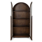 Boran 2m (H) Glass Cabinet - Walnut Storage Cabinet Valerie-Core