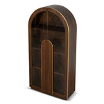 Boran 2m (H) Glass Cabinet - Walnut Storage Cabinet Valerie-Core