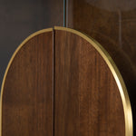 Boran 2m (H) Glass Cabinet - Walnut Storage Cabinet Valerie-Core