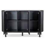 Melita 1.6m Sideboard Unit - Full Black Buffet & Sideboard KD-Core   