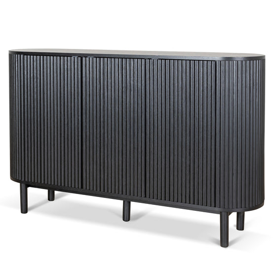 Melita 1.6m Sideboard Unit - Full Black Buffet & Sideboard KD-Core   