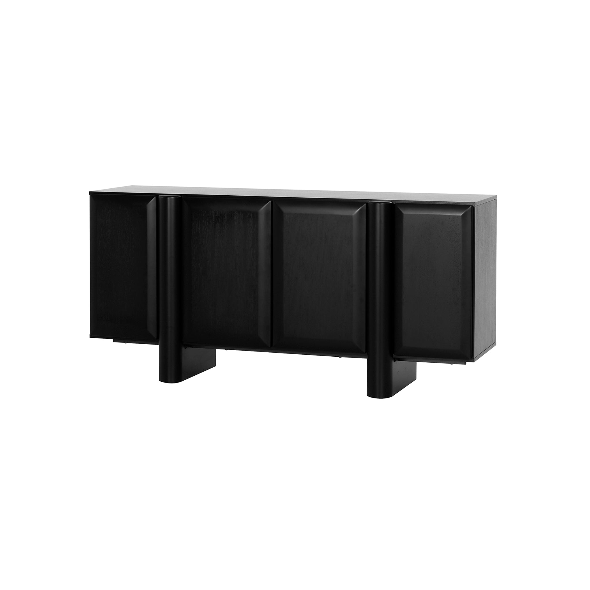 Ariyah 1.6m Sideboard Unit - Full Black Buffet & Sideboard Iggy-Core