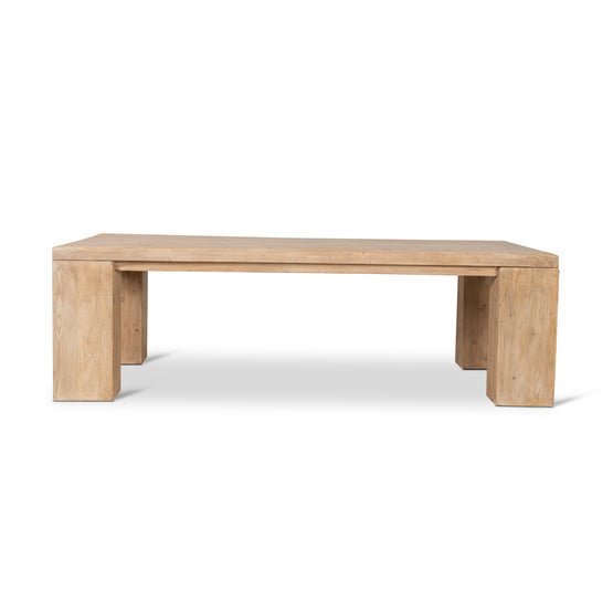 Ex Display - Nasima 2.44m Elm Dining Table - Natural Dining Table Nasa-Core