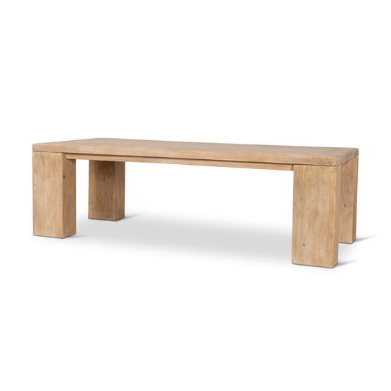 Ex Display - Nasima 2.44m Elm Dining Table - Natural Dining Table Nasa-Core