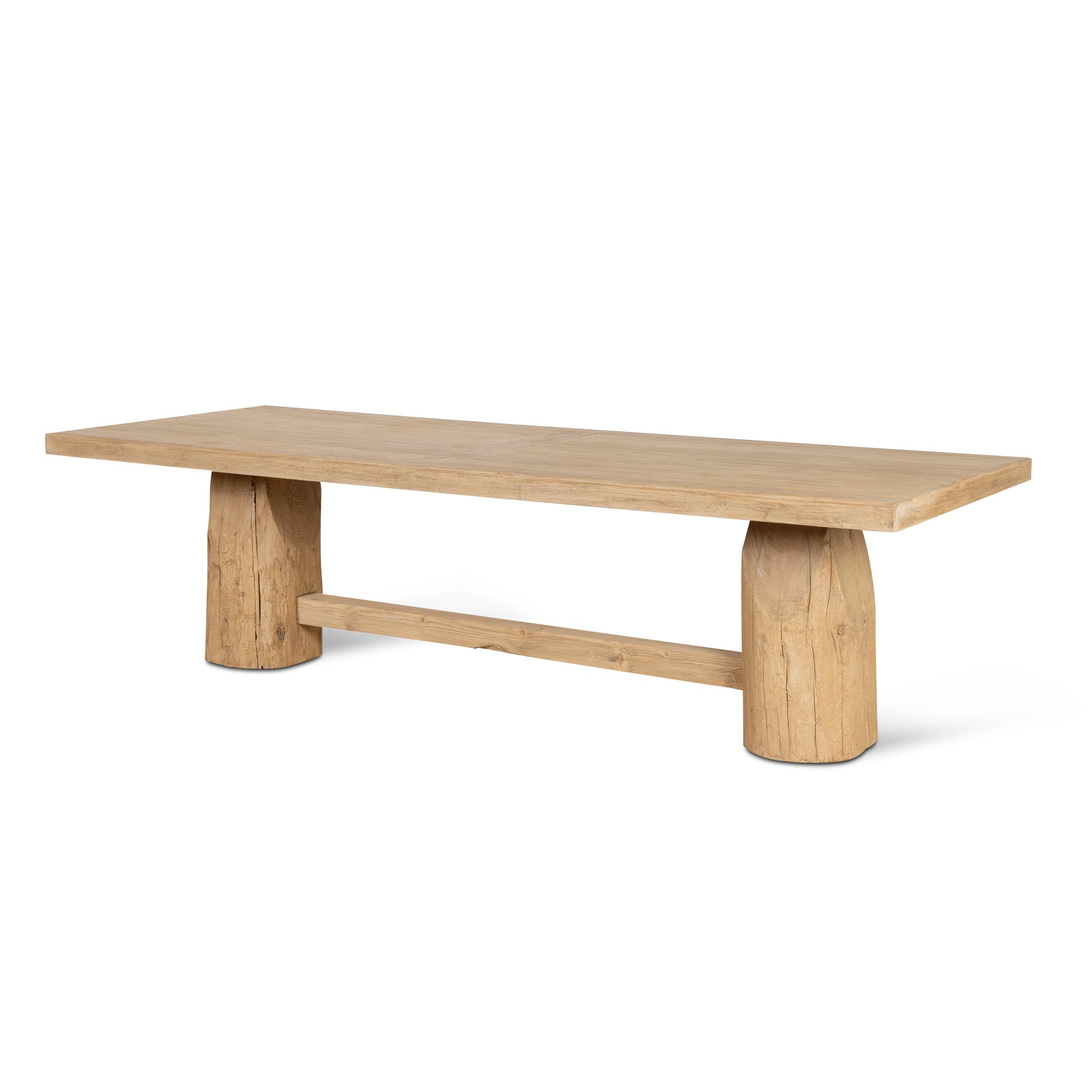 Josif 2.2m Elm Dining Table - Natural Dining Table Nasa-Core   