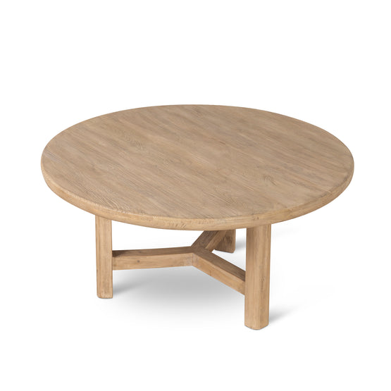 Yamila 1.52m Elm Round Dining Table - Natural Dining Table Nasa-Core   