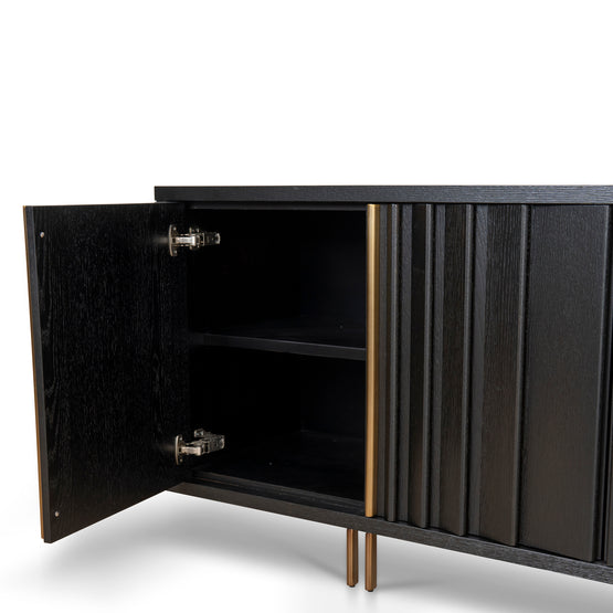 Roshan 2m Buffet Unit - Textured Espresso Black Buffet & Sideboard Valerie-Core   