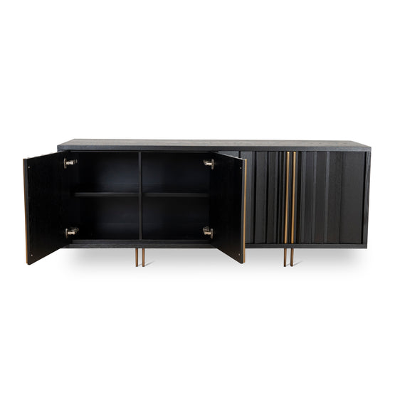 Roshan 2m Buffet Unit - Textured Espresso Black Buffet & Sideboard Valerie-Core   