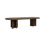 Roshan 3m Pill Shape Dining Table - Caramel Oak Dining Table Valerie-Core   