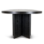 Roshan 3m Pill Shape Dining Table - Textured Espresso Black Dining Table Valerie-Core   