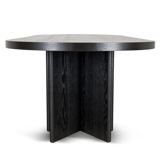 Roshan 3m Pill Shape Dining Table - Textured Espresso Black Dining Table Valerie-Core   