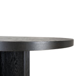 Roshan 3m Pill Shape Dining Table - Textured Espresso Black Dining Table Valerie-Core   