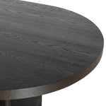 Roshan 3m Pill Shape Dining Table - Textured Espresso Black Dining Table Valerie-Core   