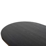 Roshan 3m Pill Shape Dining Table - Textured Espresso Black Dining Table Valerie-Core   