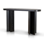 Roshan 1.3m Pill Shape Console Table - Textured Espresso Black Console Table Valerie-Core   