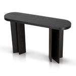 Roshan 1.3m Pill Shape Console Table - Textured Espresso Black Console Table Valerie-Core   