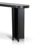 Roshan 1.3m Pill Shape Console Table - Textured Espresso Black Console Table Valerie-Core   