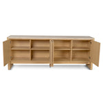 Linden 2.1m Travertine Top Sideboard Unit - Creme Ash Buffet & Sideboard Kodak-Core   