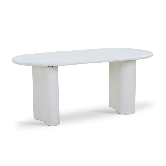 Marino 1.8m Oval Dining Table - White Dining Table Dwood-Core   