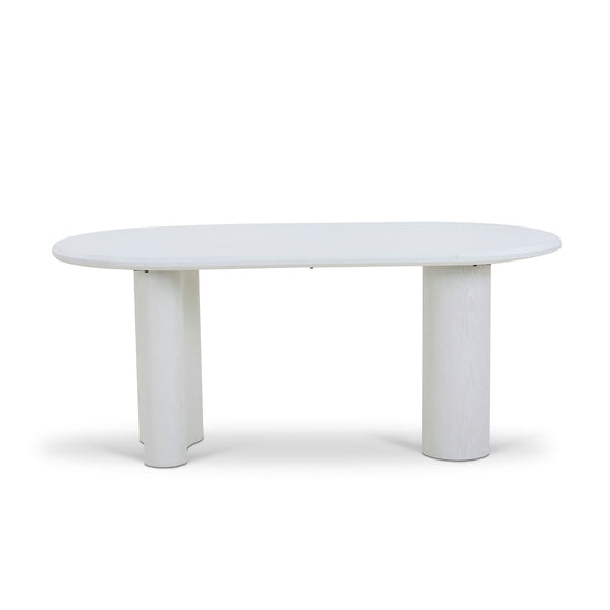 Marino 1.8m Oval Dining Table - White Dining Table Dwood-Core   