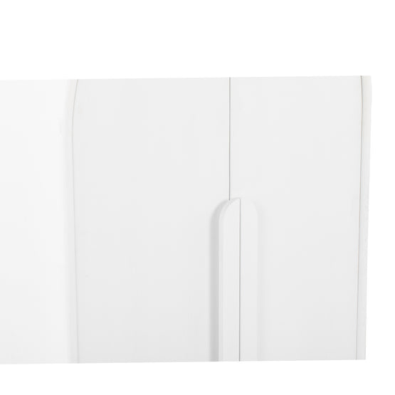 Alora 150cm (H) Ash Curve Cabinet - White Cabinet Nicki-Core   