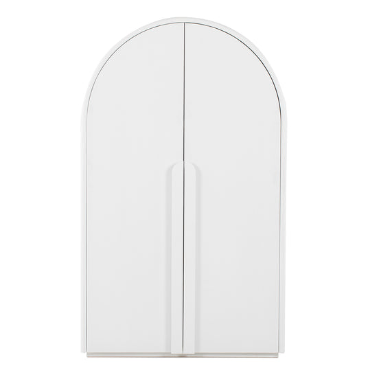 Alora 150cm (H) Ash Curve Cabinet - White Cabinet Nicki-Core   