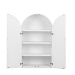 Alora 150cm (H) Ash Curve Cabinet - White Cabinet Nicki-Core   