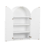 Alora 150cm (H) Ash Curve Cabinet - White Cabinet Nicki-Core   