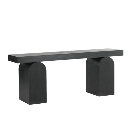 Junon 1.9m New Elm Console Table - Full Black Console Table Nicki-Core   