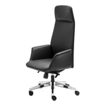 Daroc High Back Leather Office Chair - Black Office Chair Rline-Local   