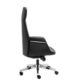 Daroc High Back Leather Office Chair - Black Office Chair Rline-Local   