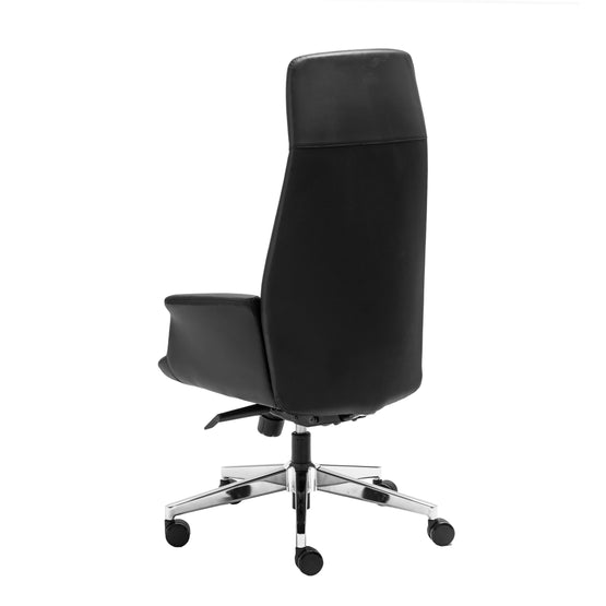 Daroc High Back Leather Office Chair - Black Office Chair Rline-Local   