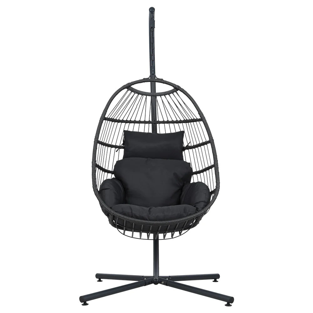 Dreobe Outdoor Wicker Egg Chair - Grey Egg chair Aim WS-Local   