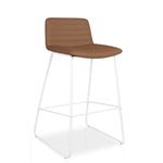 Elpix 73cm Bar Stool - Amber PU Bar Stool Rline-Local White Base  