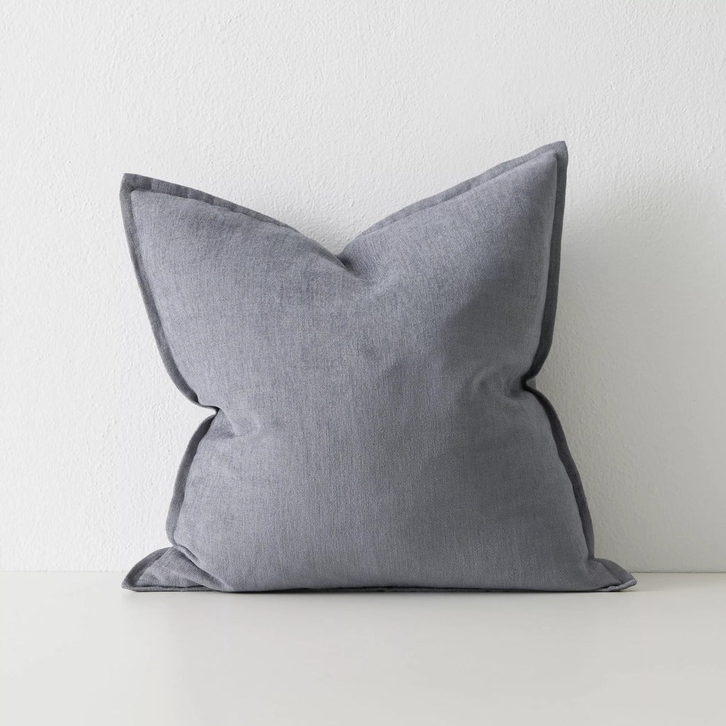 Fiore Linen Blend Chenille Cushion Cushion Weave-Local Fiore Denim 50cm x 50cm Polyester