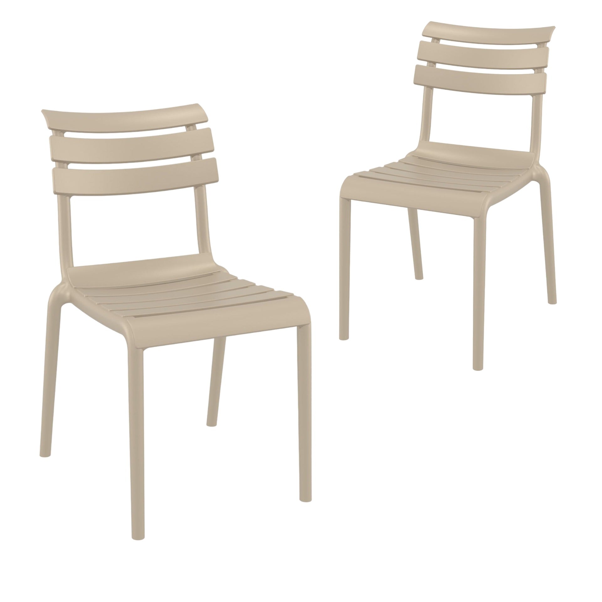 Set of 2 - Keller Indoor / Outdoor Dining Chair - Taupe Dining Chair Furnlink-Local   