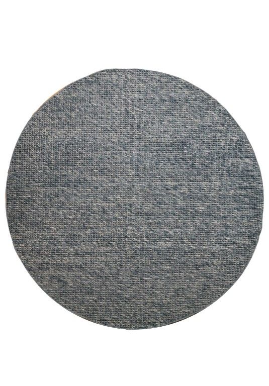 Kody 2m Round Wool Rug - Anthracite Grey Rug Mos-Local   