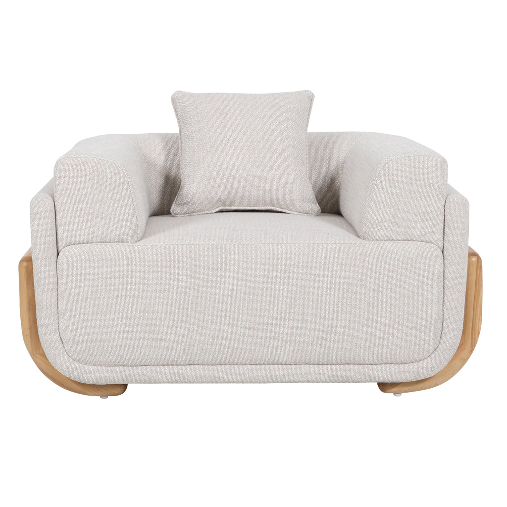 Block Armchair - Beige Linen Armchair OL Sofa-Core   