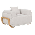 Block Armchair - Beige Linen Armchair OL Sofa-Core   