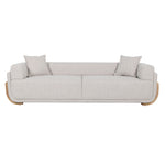 Block 3 Seater Sofa - Beige Linen sofa OL Sofa-Core   