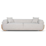 Block 3 Seater Sofa - Beige Linen Sofa OL Sofa-Core   