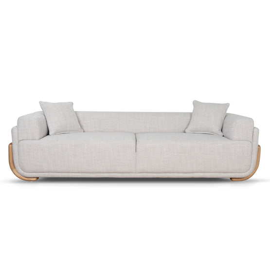 Block 3 Seater Sofa - Beige Linen Sofa OL Sofa-Core   