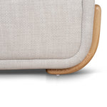 Block 3 Seater Sofa - Beige Linen Sofa OL Sofa-Core   