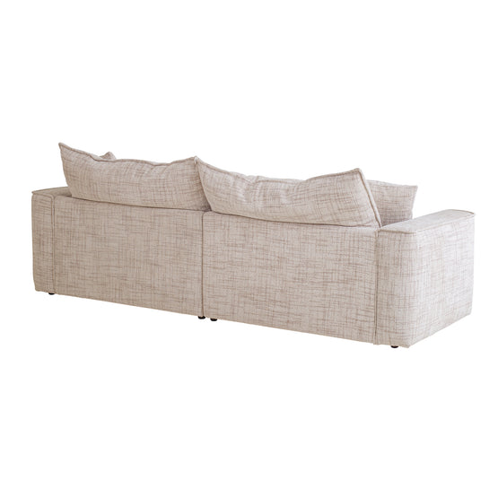 Bucha 3 Seater Fabric Sofa - Cream Sofa Iggy-Core   