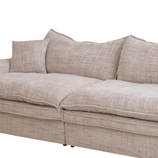 Bucha 3 Seater Fabric Sofa - Cream Sofa Iggy-Core   