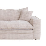 Bucha 3 Seater Fabric Sofa - Cream Sofa Iggy-Core   