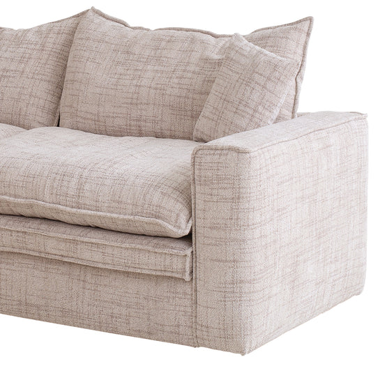 Bucha 2 Seater Fabric Sofa - Cream Sofa Iggy-Core   